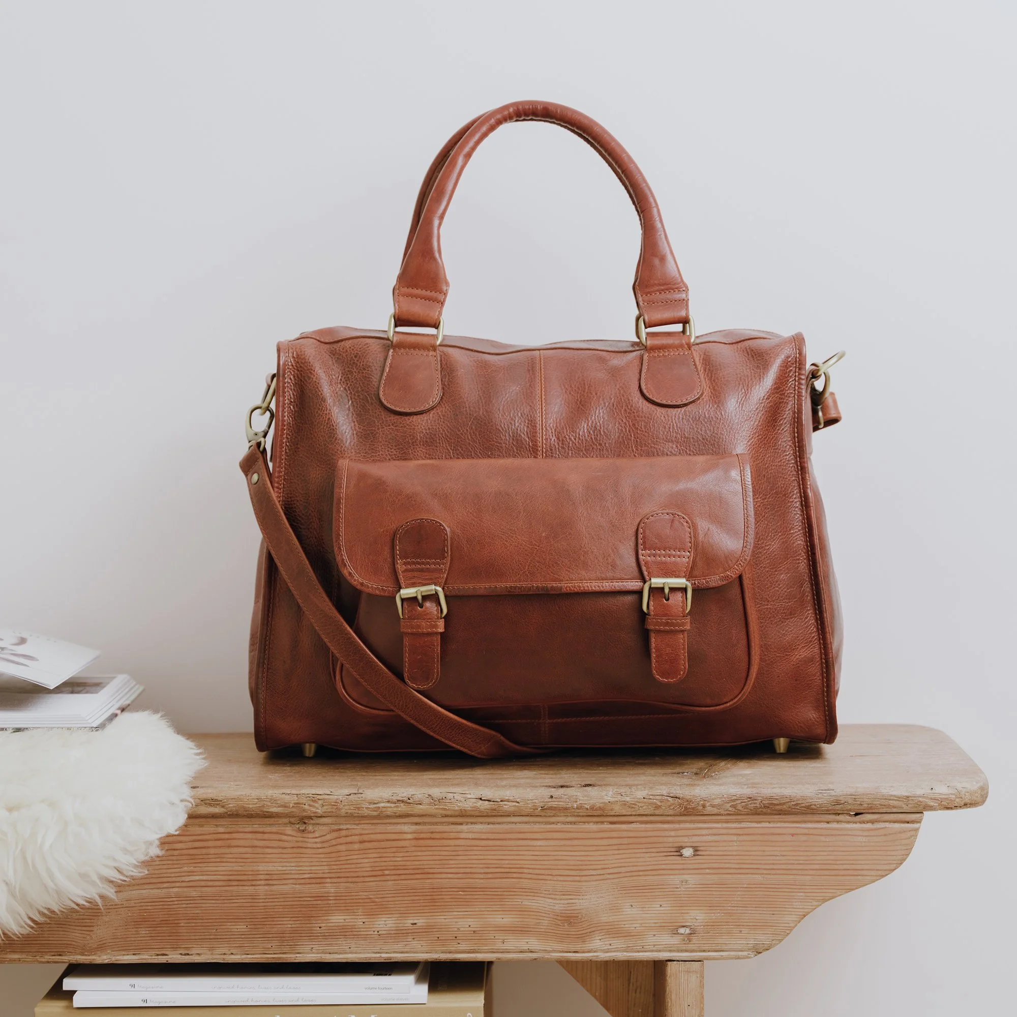 Tan holdall shop